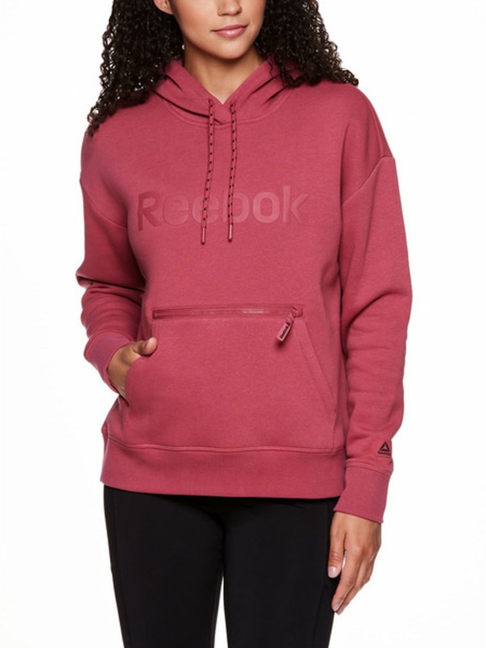 Reebok Women's Burgundy Pullover Hoodie with Tonal Logo